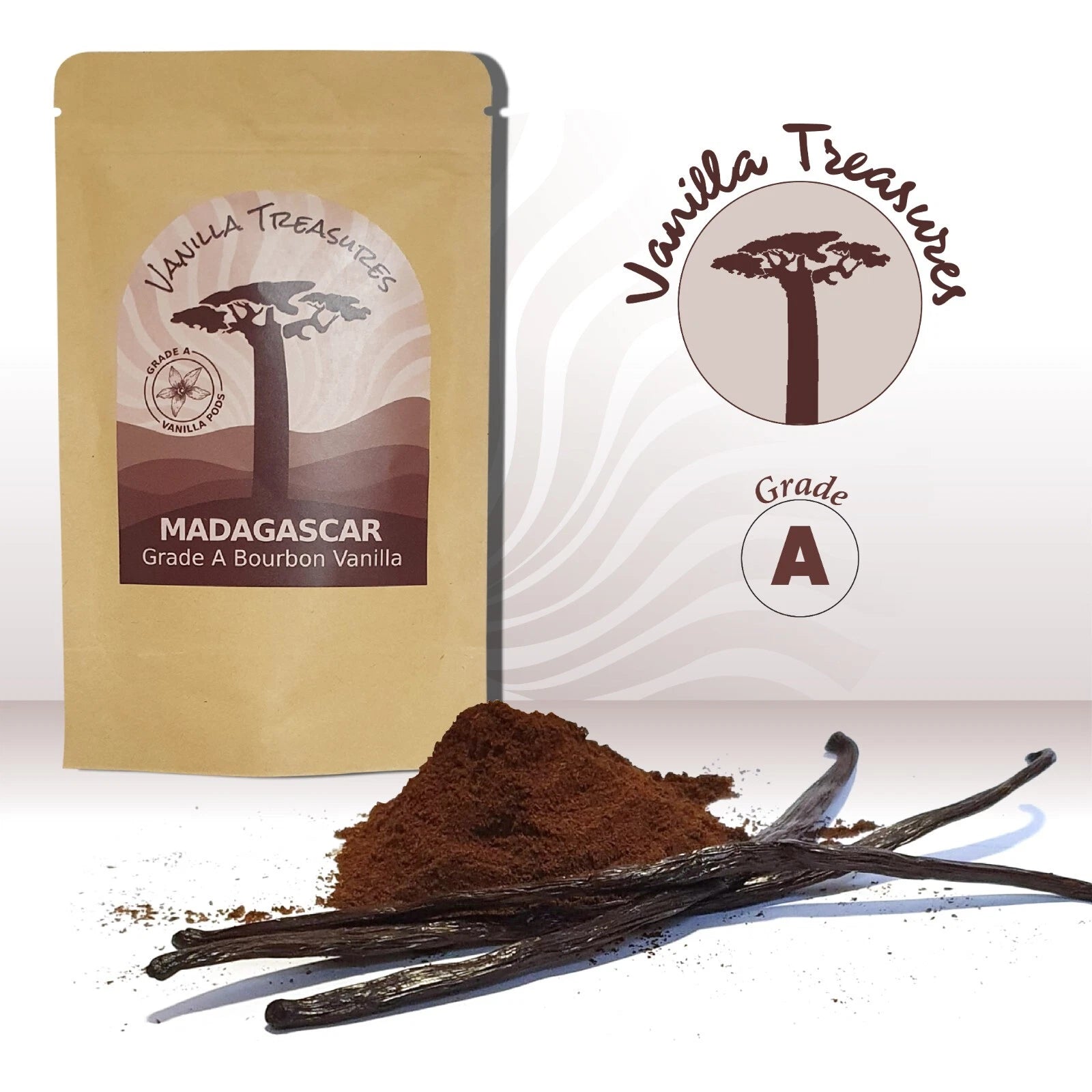 Premium Grade A Organic Madagascan Vanilla Powder – 100% Pure Ground Pods